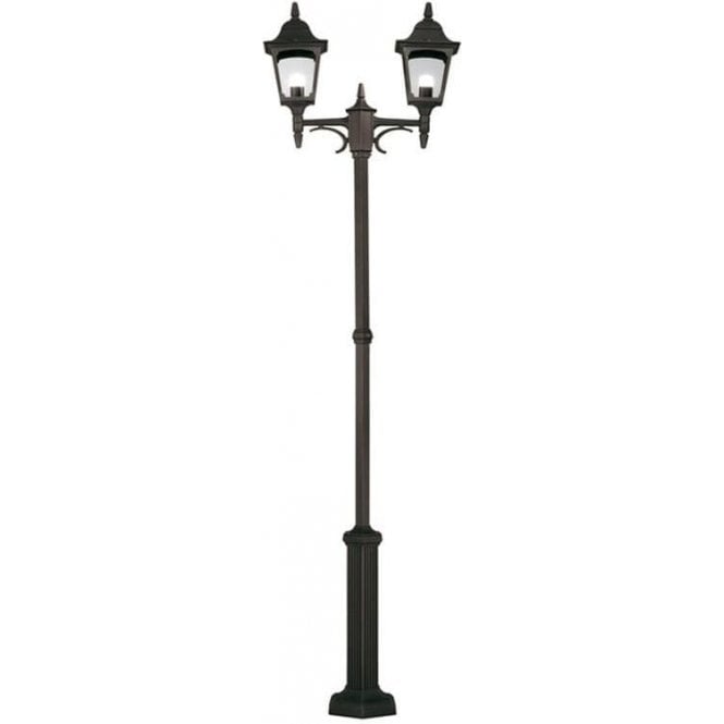 Elstead Chapel Twin Lamp Post Black