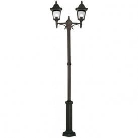 Elstead Chapel Twin Lamp Post Black