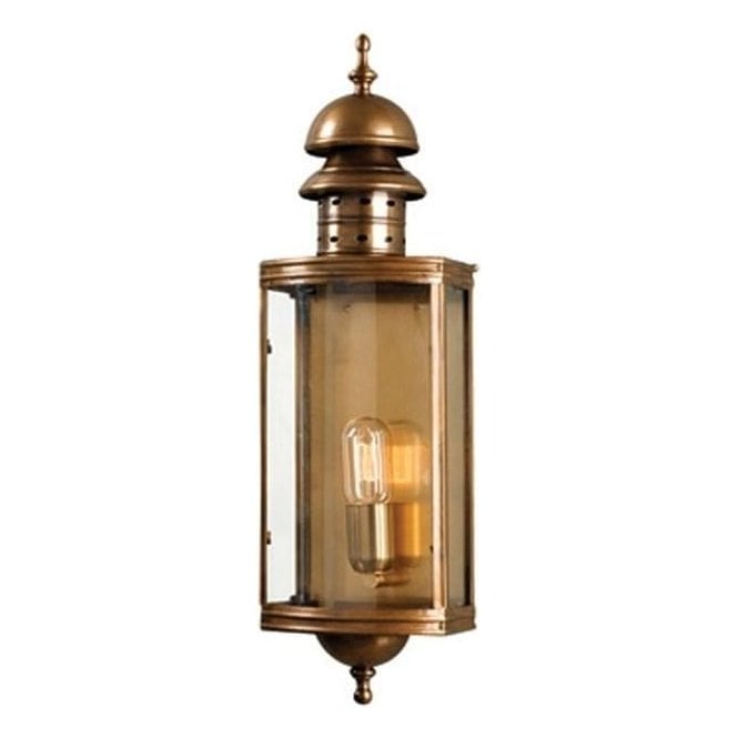Elstead Downing Street Outdoor Wall Lantern Brass