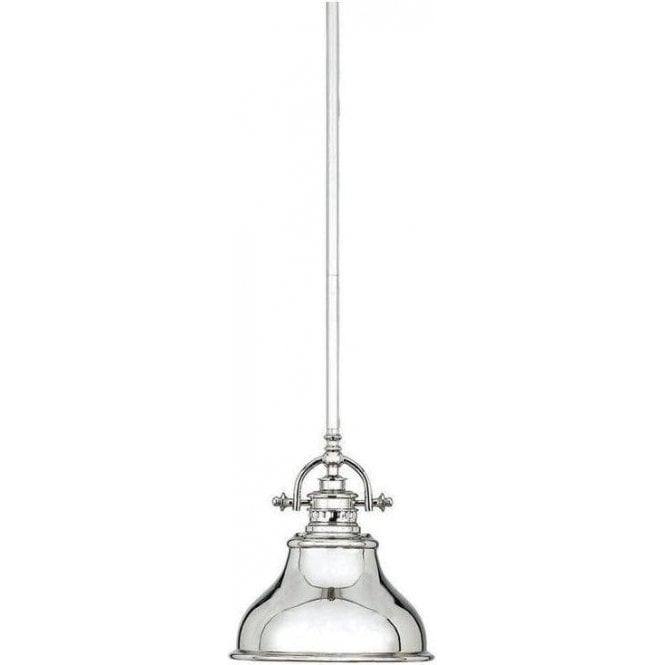 Elstead Emery 1 Light Mini Pendant Imperial Silver