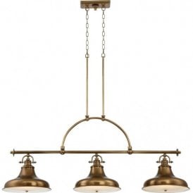 Elstead Emery 3 Light Island Light Weathered Brass