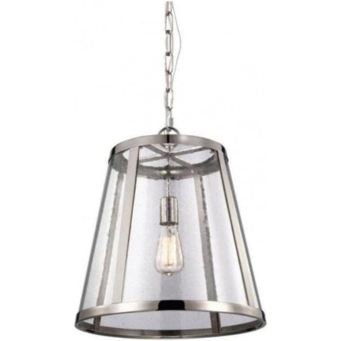 Elstead Harrow Pendant Celling Light Polished Nickel
