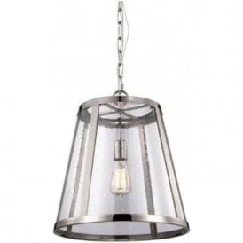 Elstead Harrow Pendant Celling Light Polished Nickel