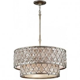 Elstead Lucia 6 Light Chandelier Silver