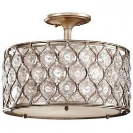Elstead Lucia Semi-Flush Light Silver