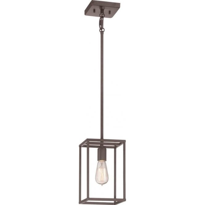 Elstead New Harbor 1 Light Mini Pendant Bronze