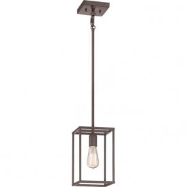 Elstead New Harbor 1 Light Mini Pendant Bronze