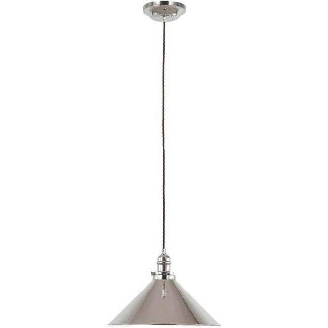 Elstead Provence 1 Light Pendant Polished Nickel