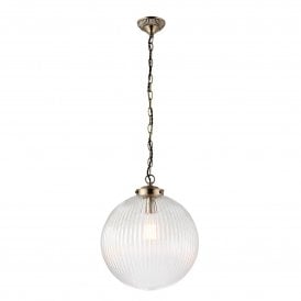 Endon Brydon Large Pendant, Antique Brass