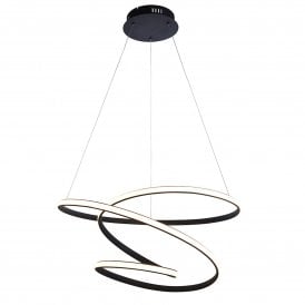 Endon Dune Pendant Ceiing LIght, Black