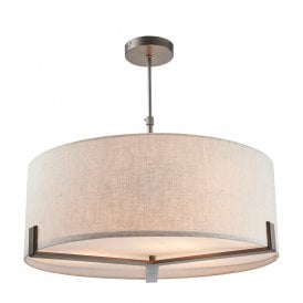 Endon Hayfield 3lt Pendant Ceiling Light, Brushed Bronze