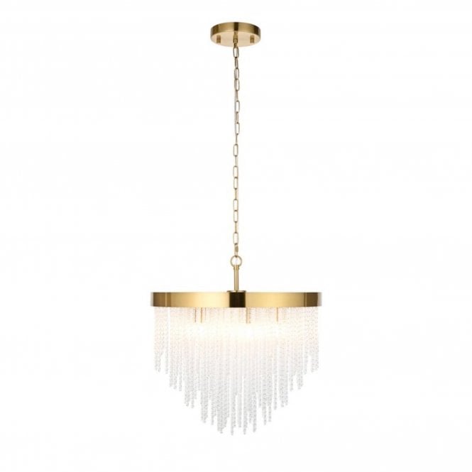  Anistoria 5 Light Pendant Light Brass Glass E14 500mm