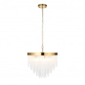 Endon Lighting Anistoria 5 Light Pendant Light Brass Glass E14 500mm