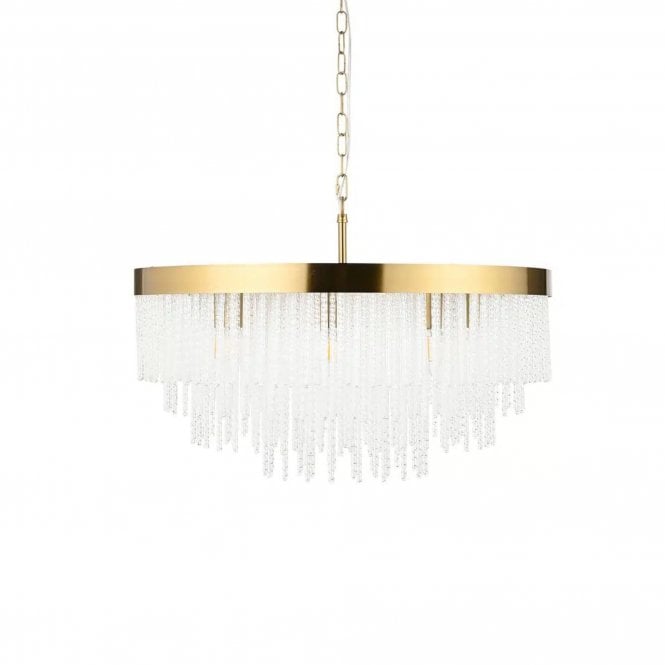  Anistoria Grand 9 Light Pendant Light Brass E14 650mm
