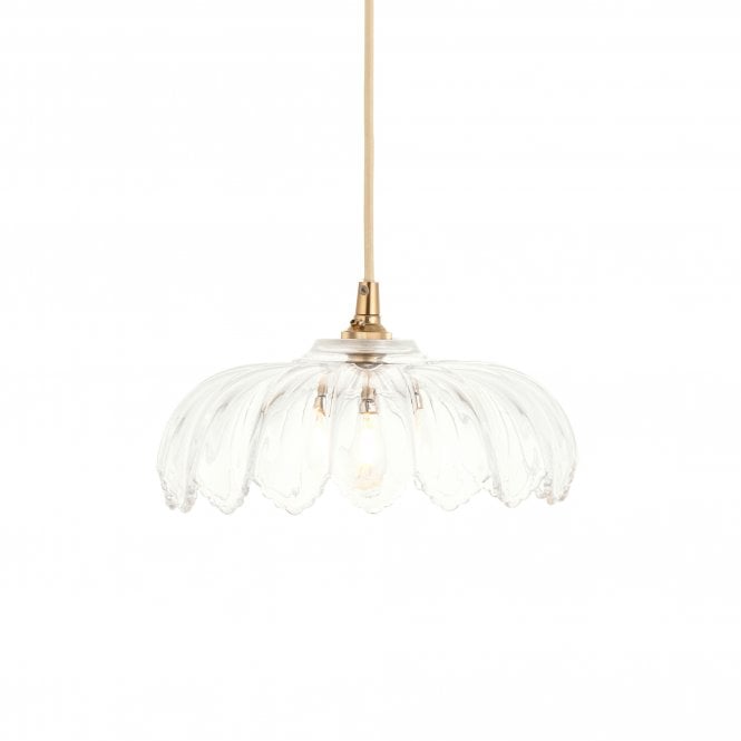  Camellia Easyfit Pendant Shade Clear Glass 260mm