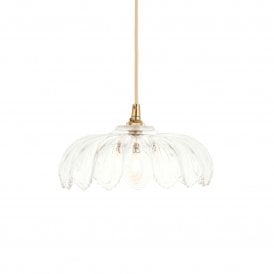 Endon Lighting Camellia Easyfit Pendant Shade Clear Glass 260mm