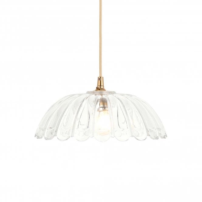  Carnation Easyfit Pendant Shade Clear Glass 297mm