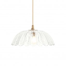 Endon Lighting Carnation Easyfit Pendant Shade Clear Glass 297mm