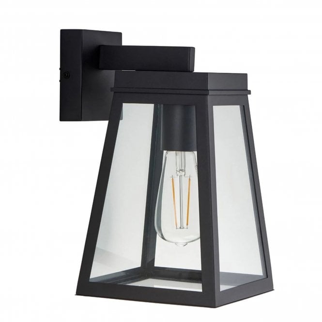  Lymington Outdoor Wall Light Black Lantern E27 IP44