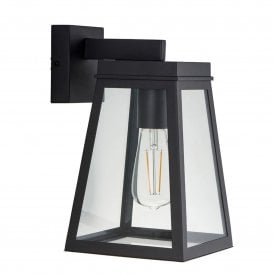 Endon Lighting Lymington Outdoor Wall Light Black Lantern E27 IP44