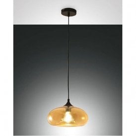 Fabas Luce Ela Pendant Ceiling Light Amber