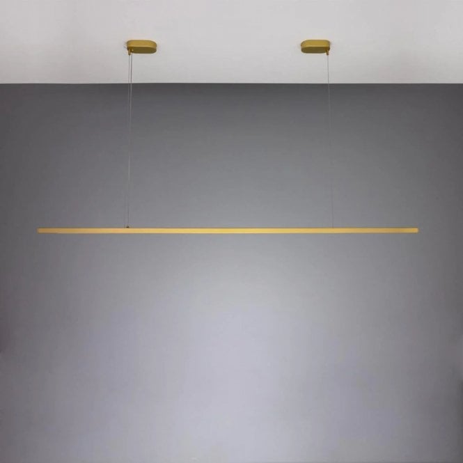 Fairfield Contemporary Polished Brass LED Linear Pendant Light