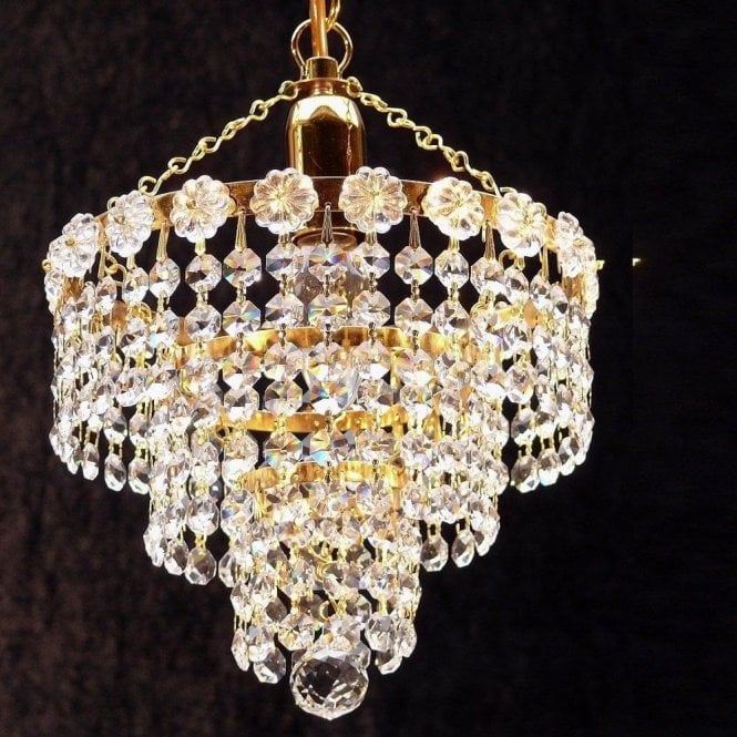 Fantastic 3 Tier Chandelier KP/8/1 With Crystal Strands Ceiling Light