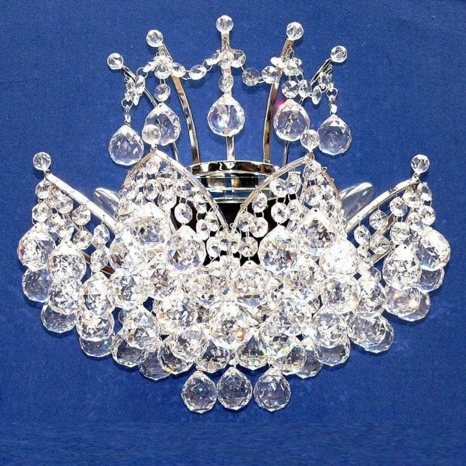 Fantastic Domingo 3721/2 Chrome With Crystal Balls Wall Bracket