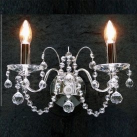 Fantastic Figaro 411/2 Chrome With Crystal Ball Trimmings Wall Bracket
