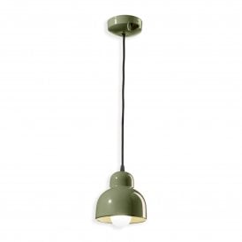 Ferroluce Berimbau Pendant Light Sage Green