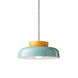 Ferroluce MaracanÃ  Pendant Light Yellow/Turquoise