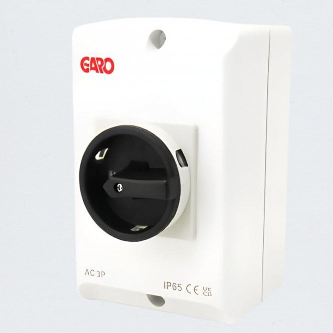 GARO 40A 3Pole Safety Switch IP65 Black