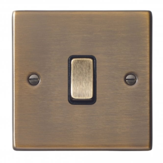 Hamilton 1G 2Way Rocker Switch, Antique Brass