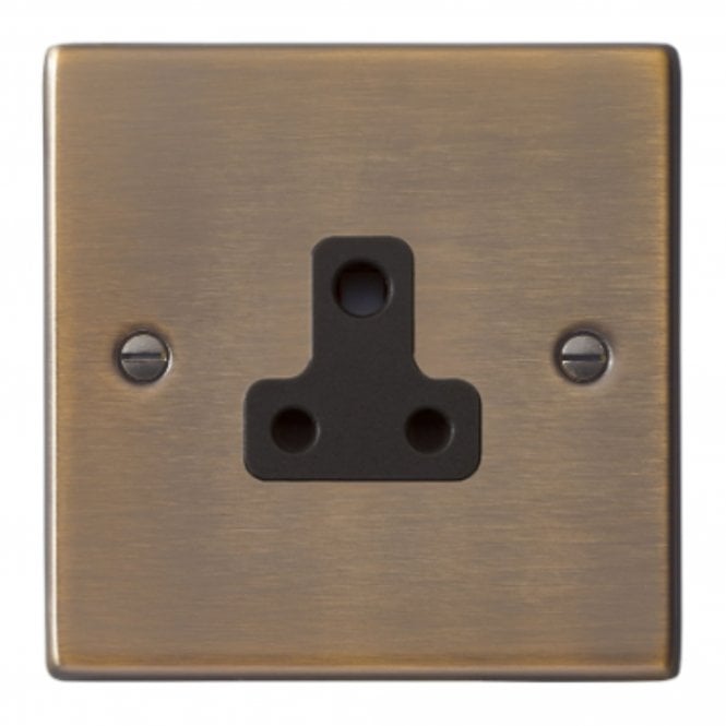 Hamilton 5A Plug Socket, Antique Brass