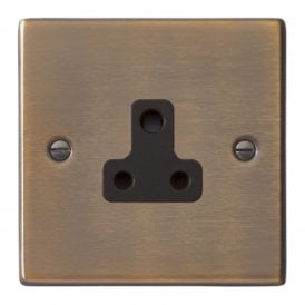 Hamilton 5A Plug Socket, Antique Brass