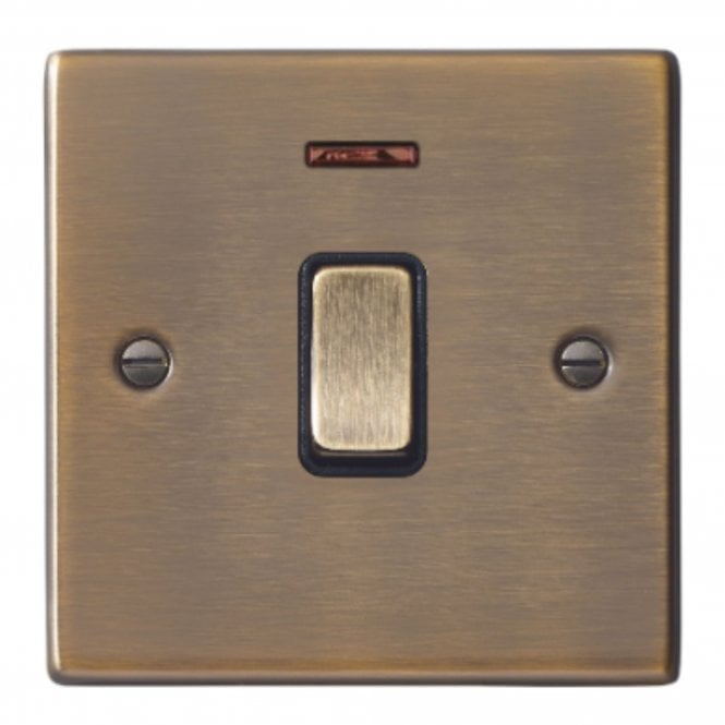 Hamilton Double Pole Rocker Switch, Antique Brass