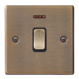 Hamilton Double Pole Rocker Switch, Antique Brass