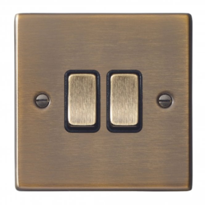 Hamilton Gang Light Switch, Antique Brass