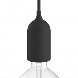 Harte Outdoor Lighting Outdoor Pendant Lamp Black IP65 E27 with 5m Textile Cable