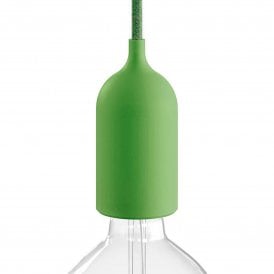Harte Outdoor Lighting Outdoor Pendant Lamp Green IP65 E27 with 5m Textile Cable