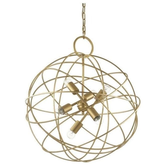 Ideal Lux Konse SP6 Pendant Satin Gold