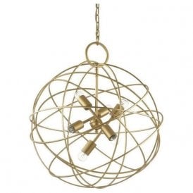 Ideal Lux Konse SP6 Pendant Satin Gold