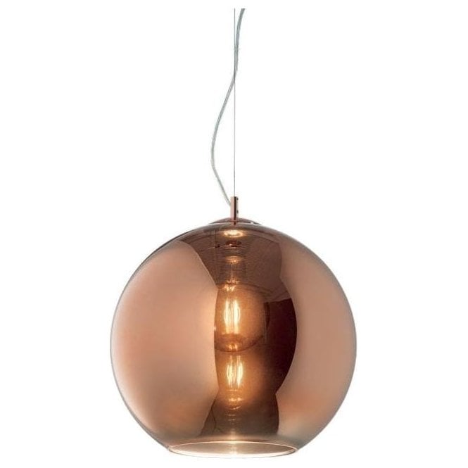 Ideal Lux Nemo SP1 D30 Globe Pendant Copper