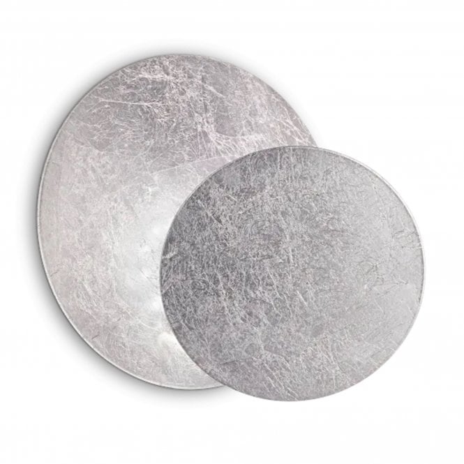 Ideal Lux Tick Wall Light, Silver Leaf