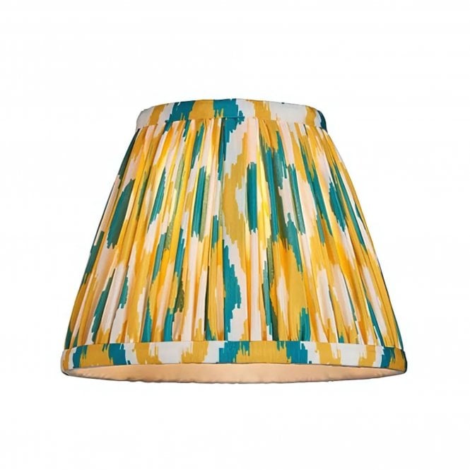 Ikat 16cm Tapered Fabric Shade, Yellow/Jade