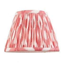 Ikat 20cm Tapered Pleated Lamp Shade, Coral Pink