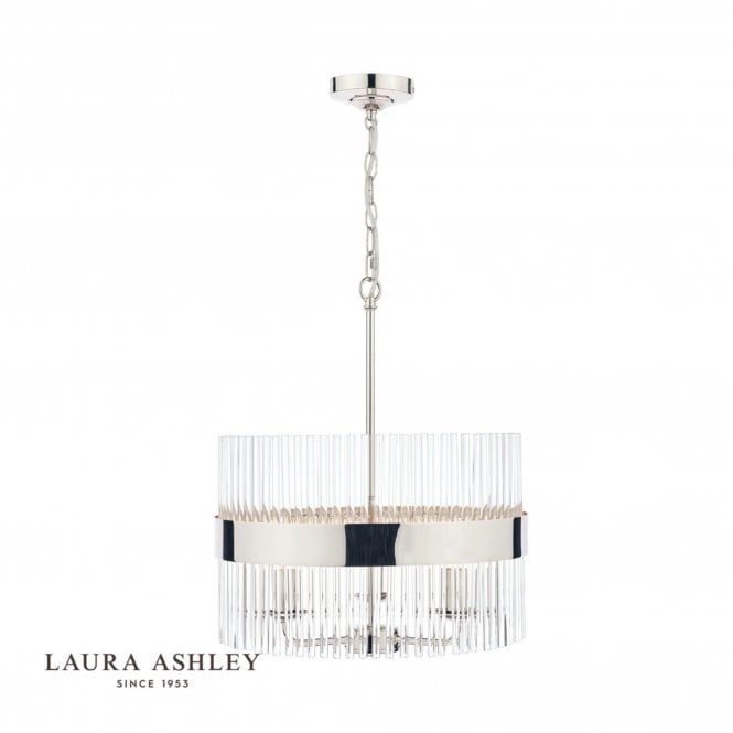  Alexa 3 Light Crystal Pendant Light Polished Nickel