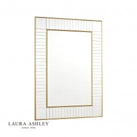 Laura Ashley Clemence Large Rectangle Mirror Gold Leaf