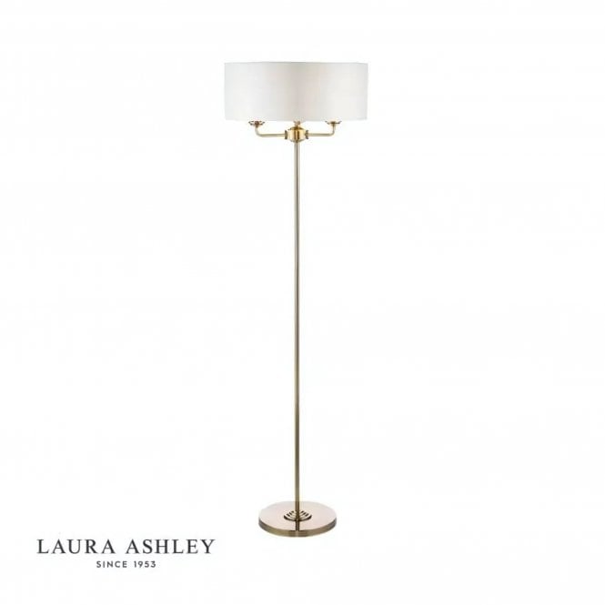  Sorrento 3 Light Floor Lamp Antique Brass