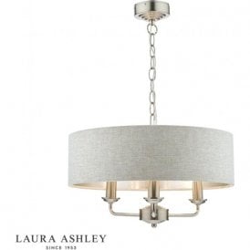 Laura Ashley Sorrento 3 Light Pendant Light, Brass
